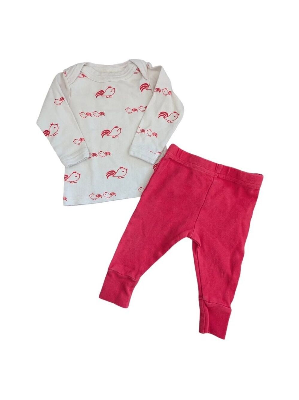Parade‎ Chicken Organic Cotton Red and White Set 3-6m